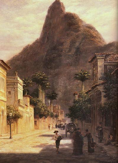 Bernhard Wiegandt Sao Clemente Street, Rio de Janeiro Germany oil painting art